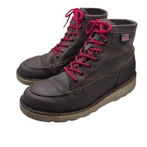 Danner Brown Leather Ankle Boots with Red Laces